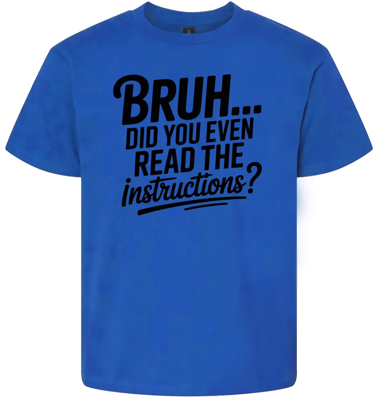 Bruh, Instructions? Children's Gildan Soft Shirt
