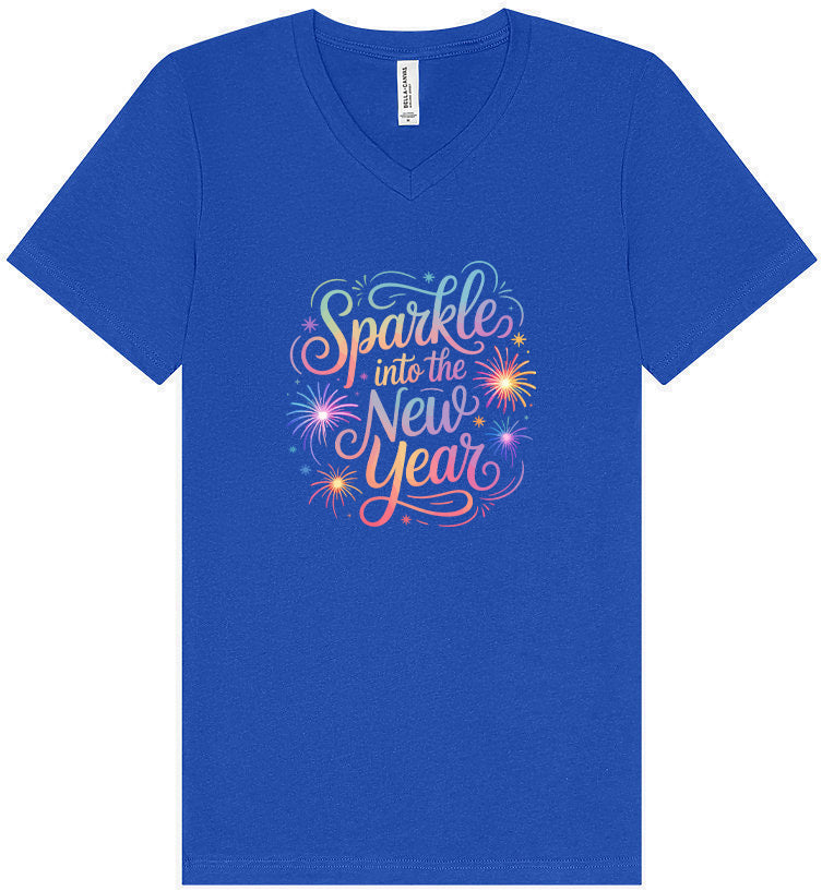 Sparkle into the New Year Unisex V-Neck Shirt