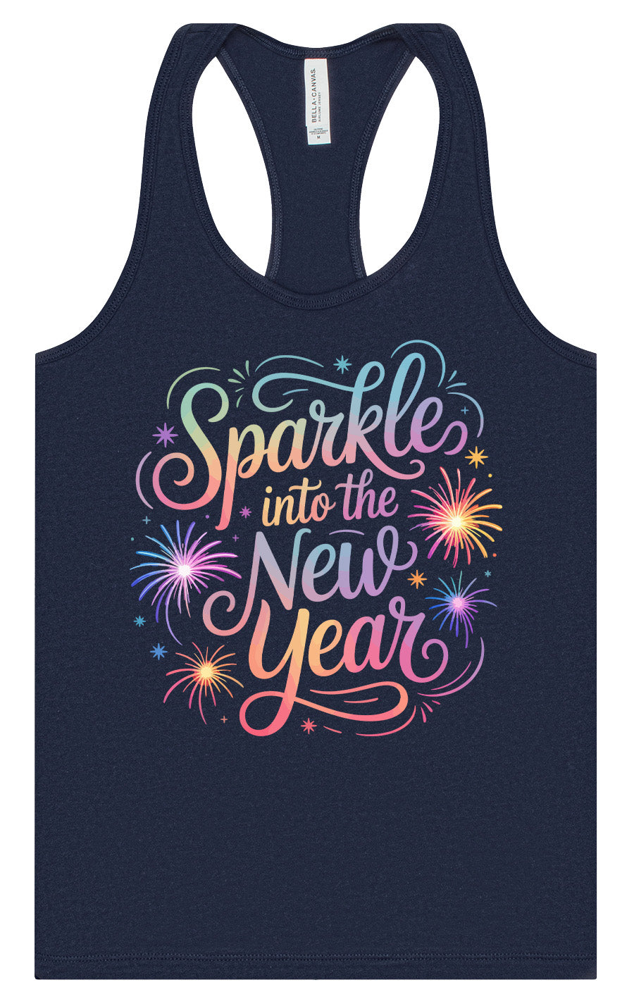 Sparkle into the New Year Women's Racerback Tank