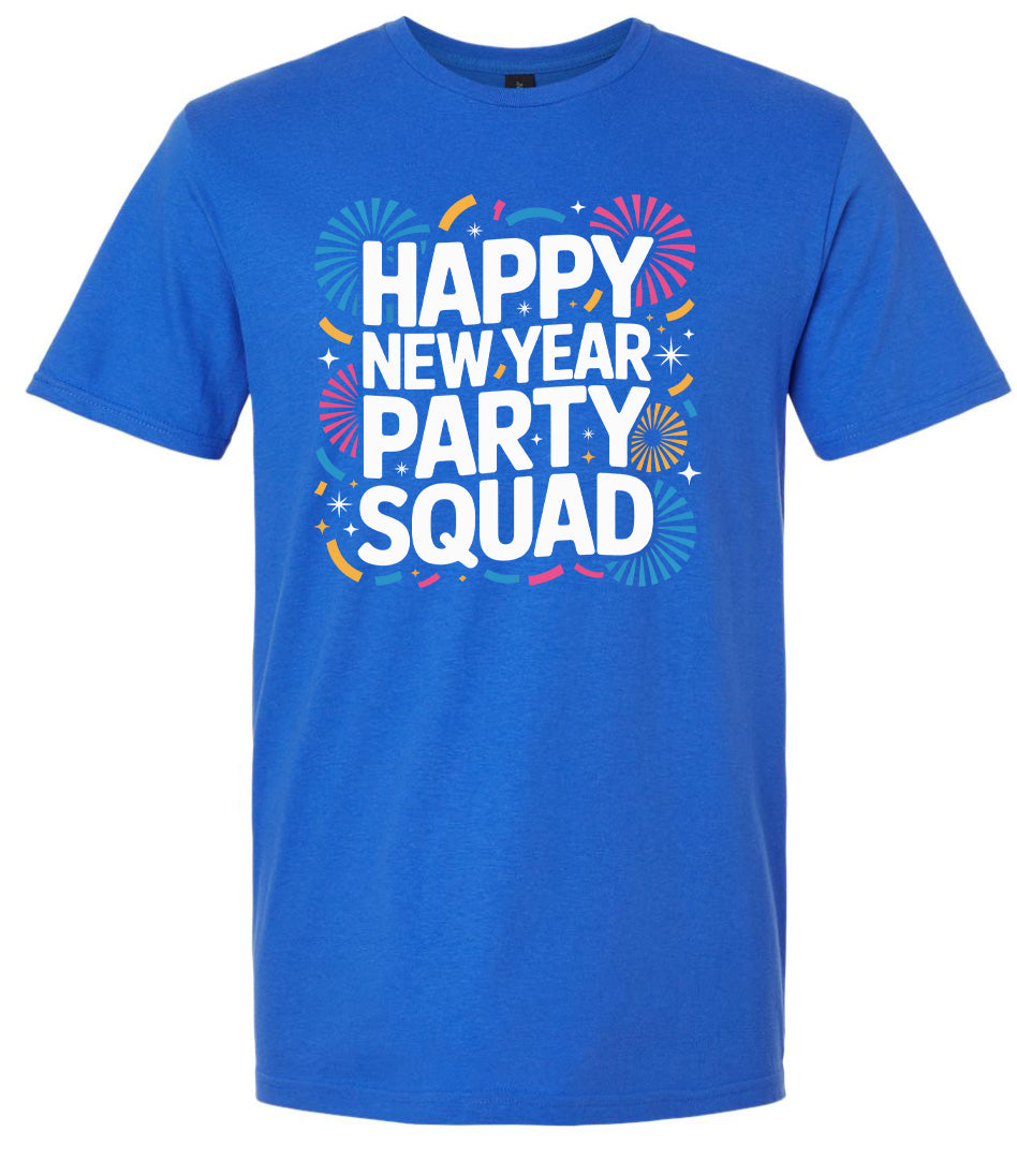 New Year Party Squad Adult Gildan Soft Shirt
