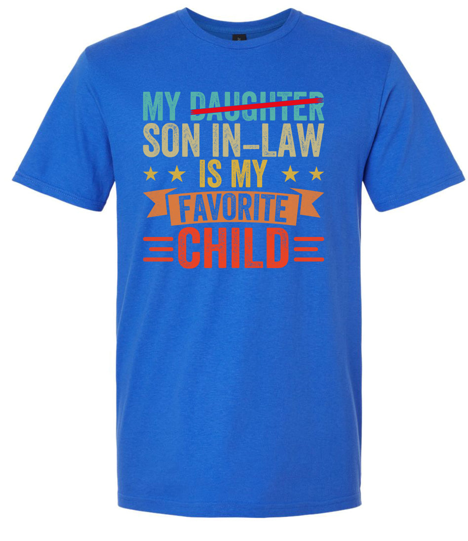 Son in Law is My Favorite Adult Gildan Soft Shirt
