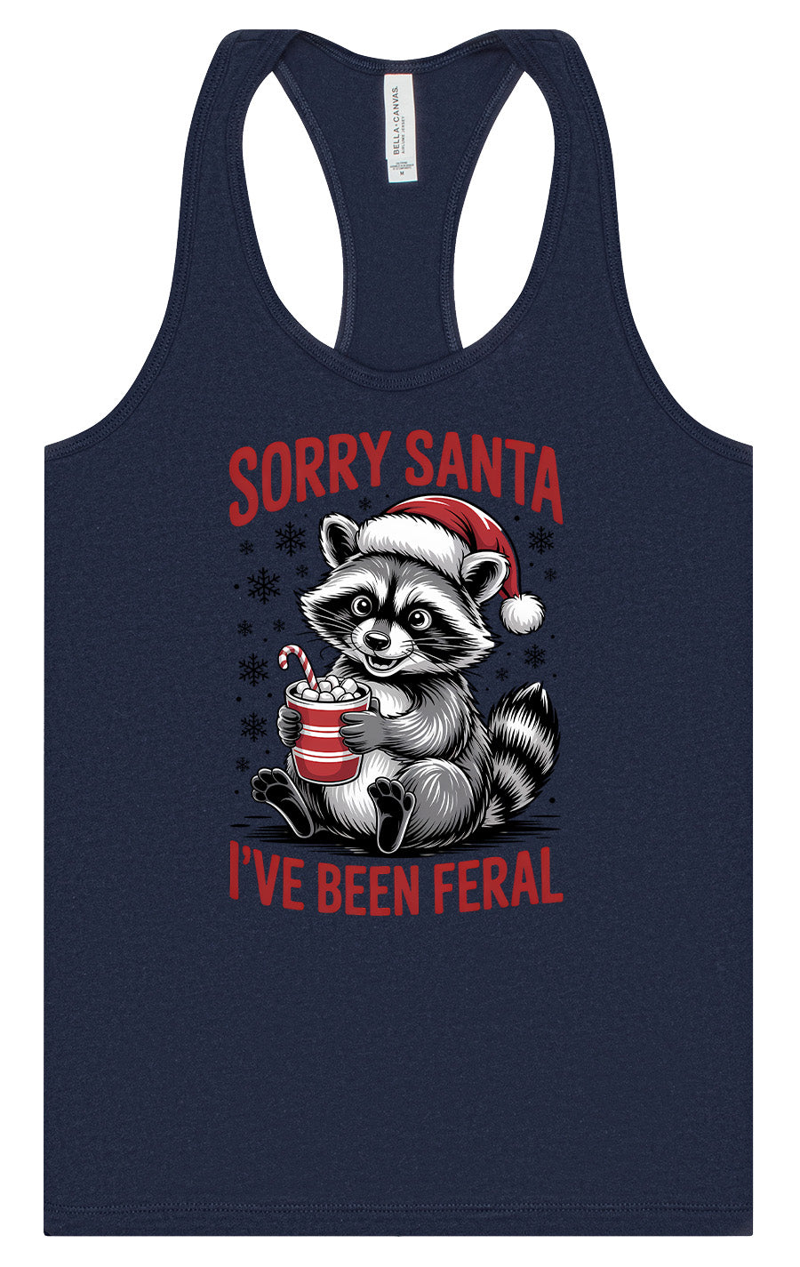 Sorry Santa I've Been Feral Women's Racerback Tank