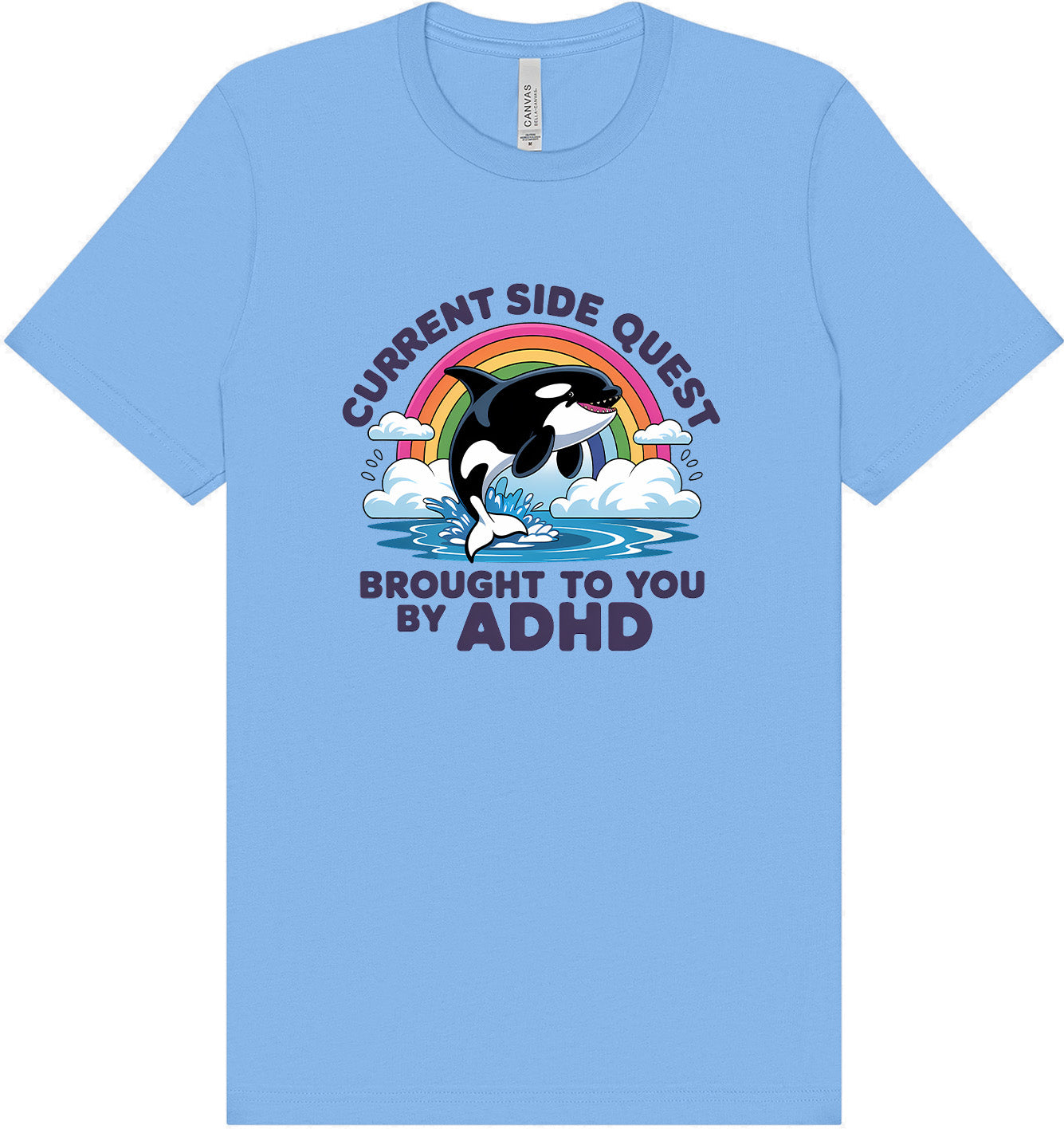Side Quest Brought By ADHD Adult Bella Canvas Shirt