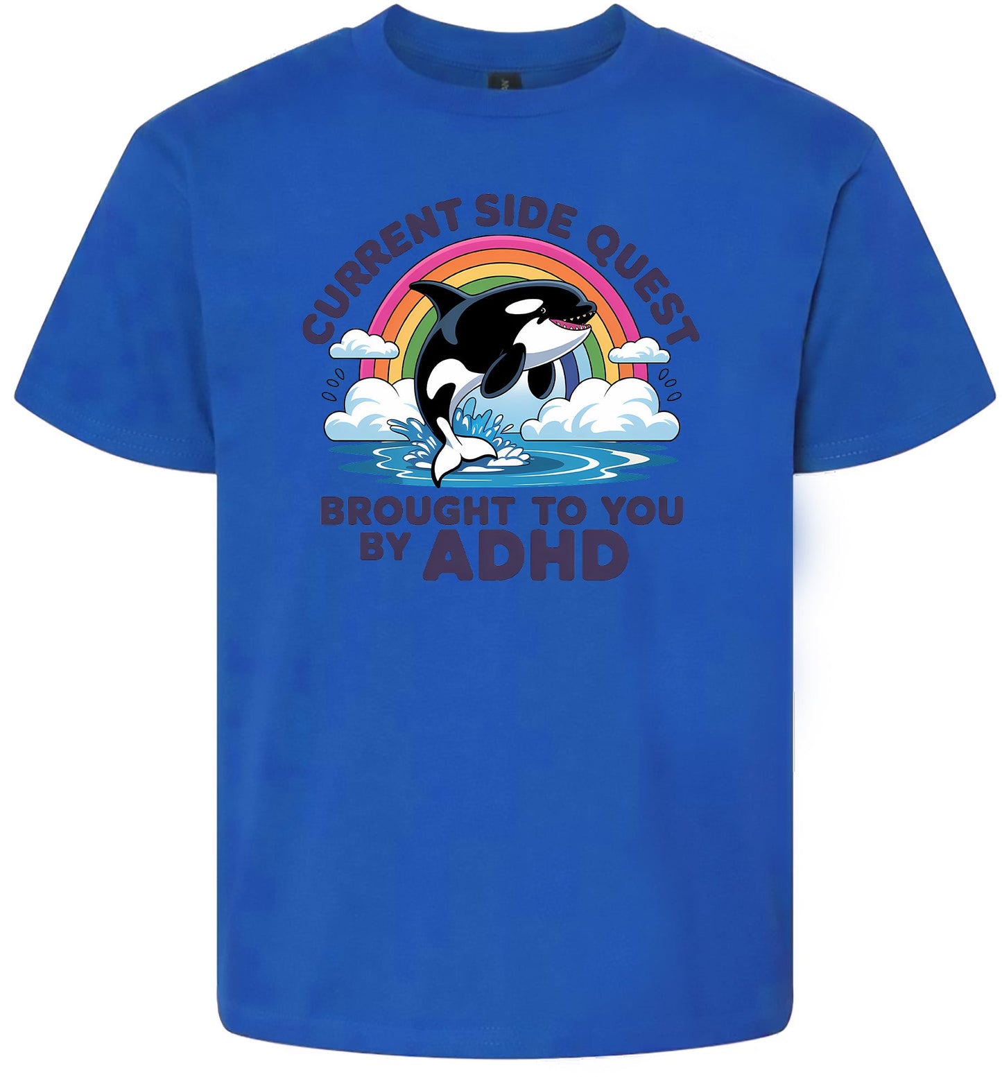 Side Quest Brought By ADHD Children's Gildan Soft Shirt