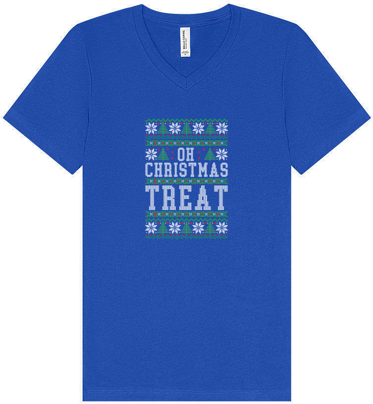 Sweater Style Oh Christmas Treat Unisex V-Neck Shirt