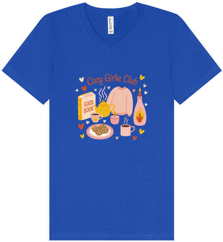 Cozy Girlie Club Unisex V-Neck Shirt