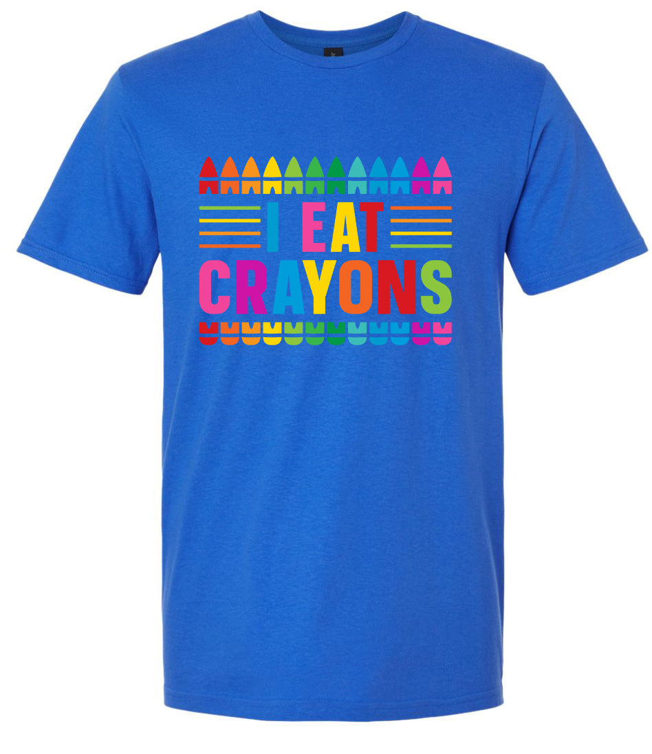 I Eat Crayons Adult Gildan Soft Shirt