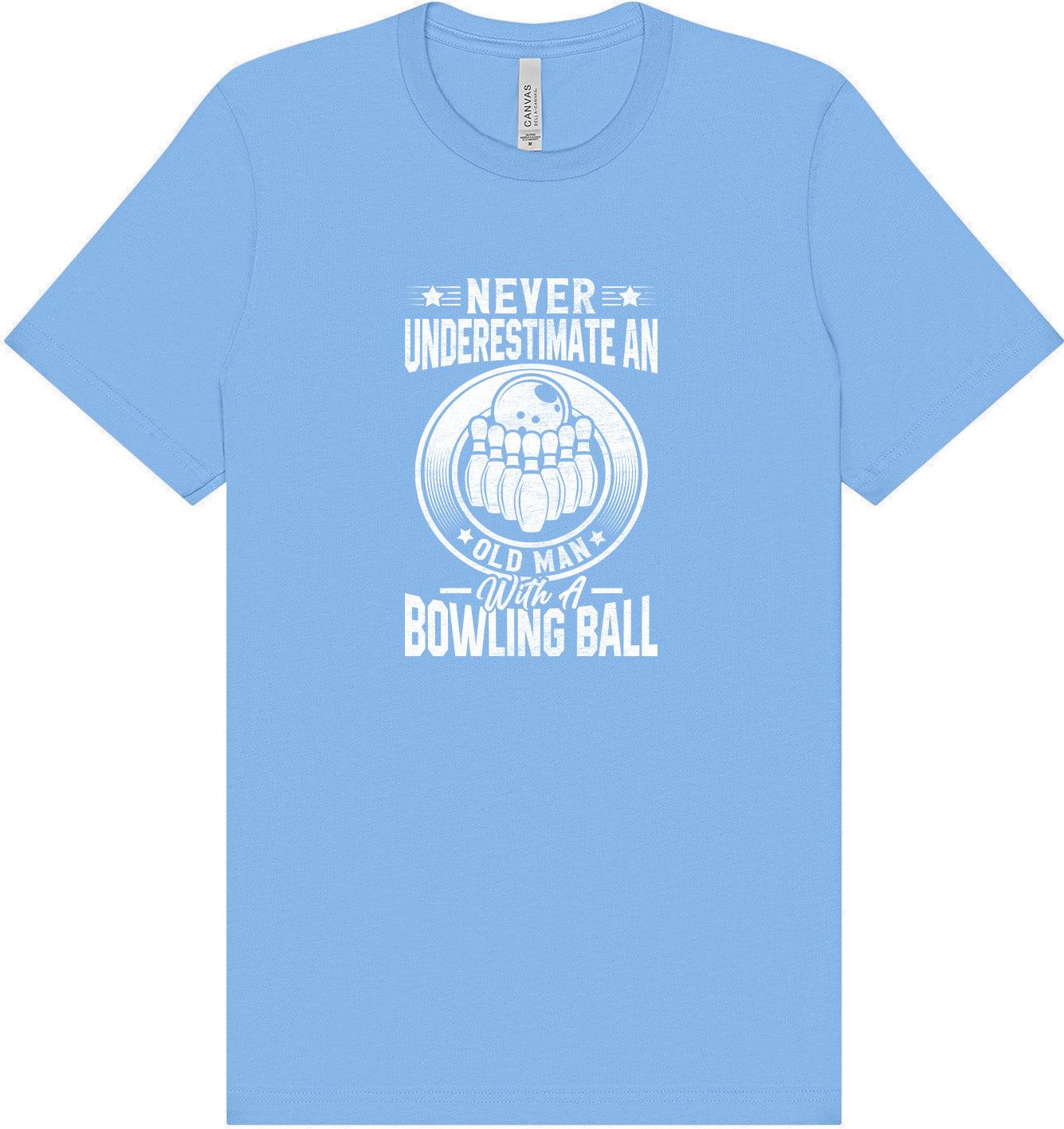 An Old Man with a Bowling Ball Adult Bella Canvas Shirt