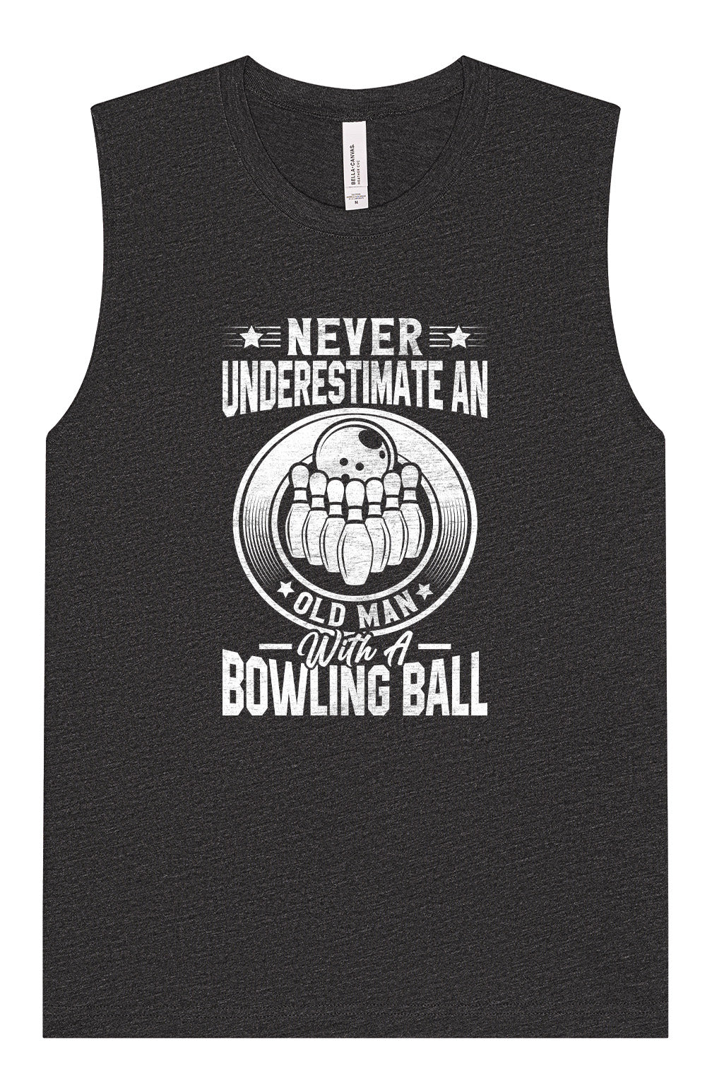 An Old Man with a Bowling Ball Muscle Tank