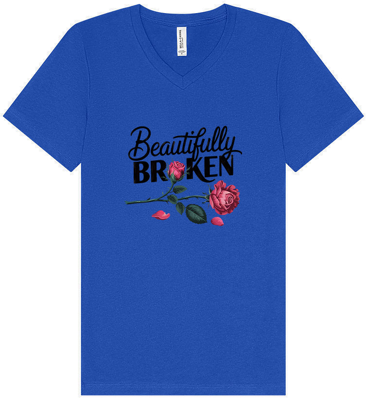 Beautifully Broken Unisex V-Neck Shirt