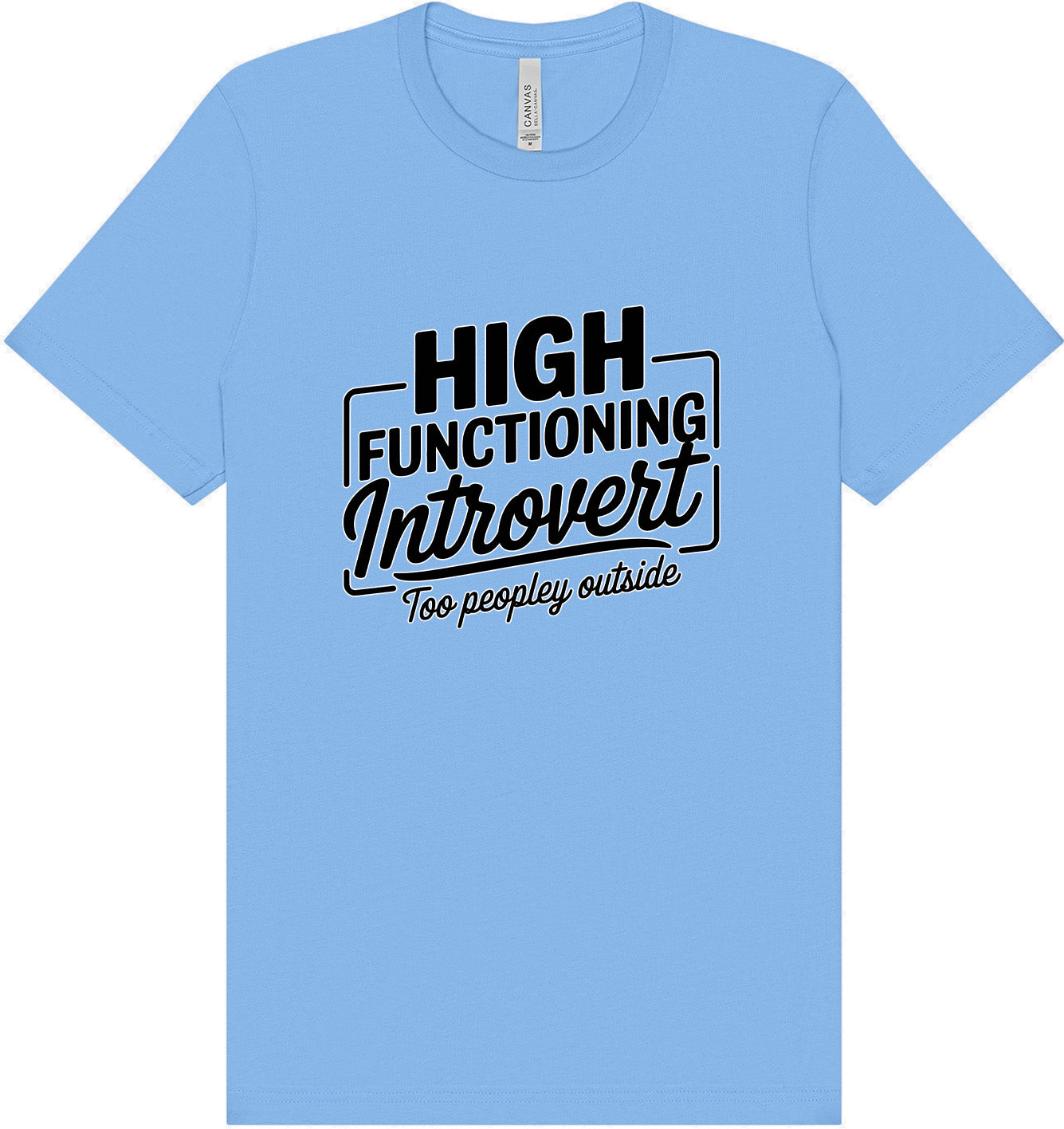 High Functioning Introvert Adult Bella Canvas Shirt