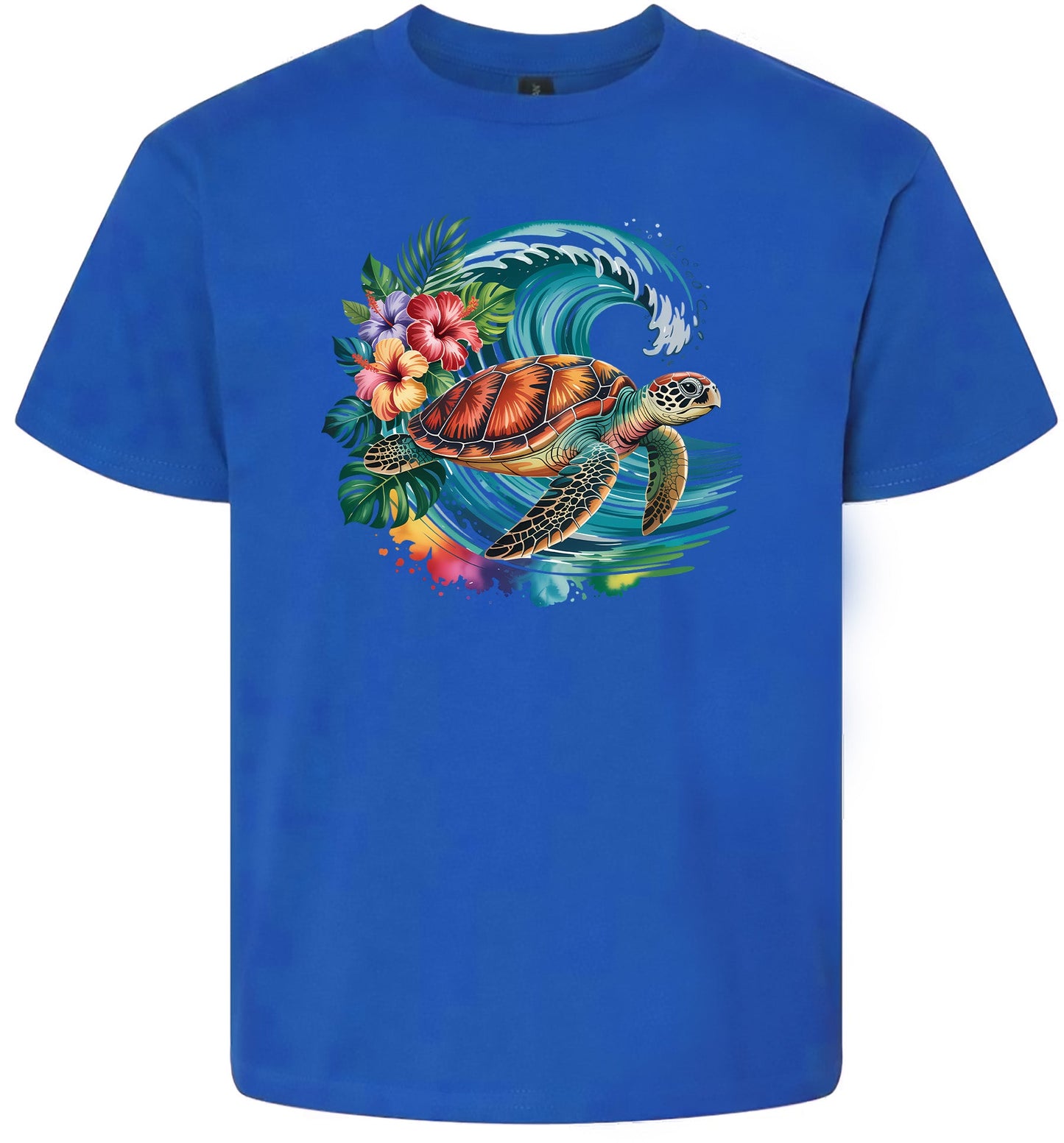 Sea Turtle in the Waves Children's Gildan Soft Shirt