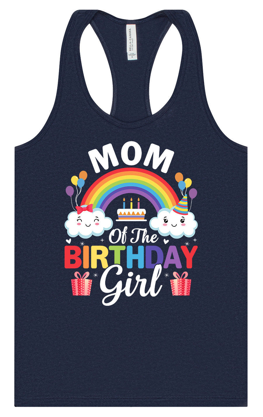 Mom of the Birthday Girl Women's Racerback Tank