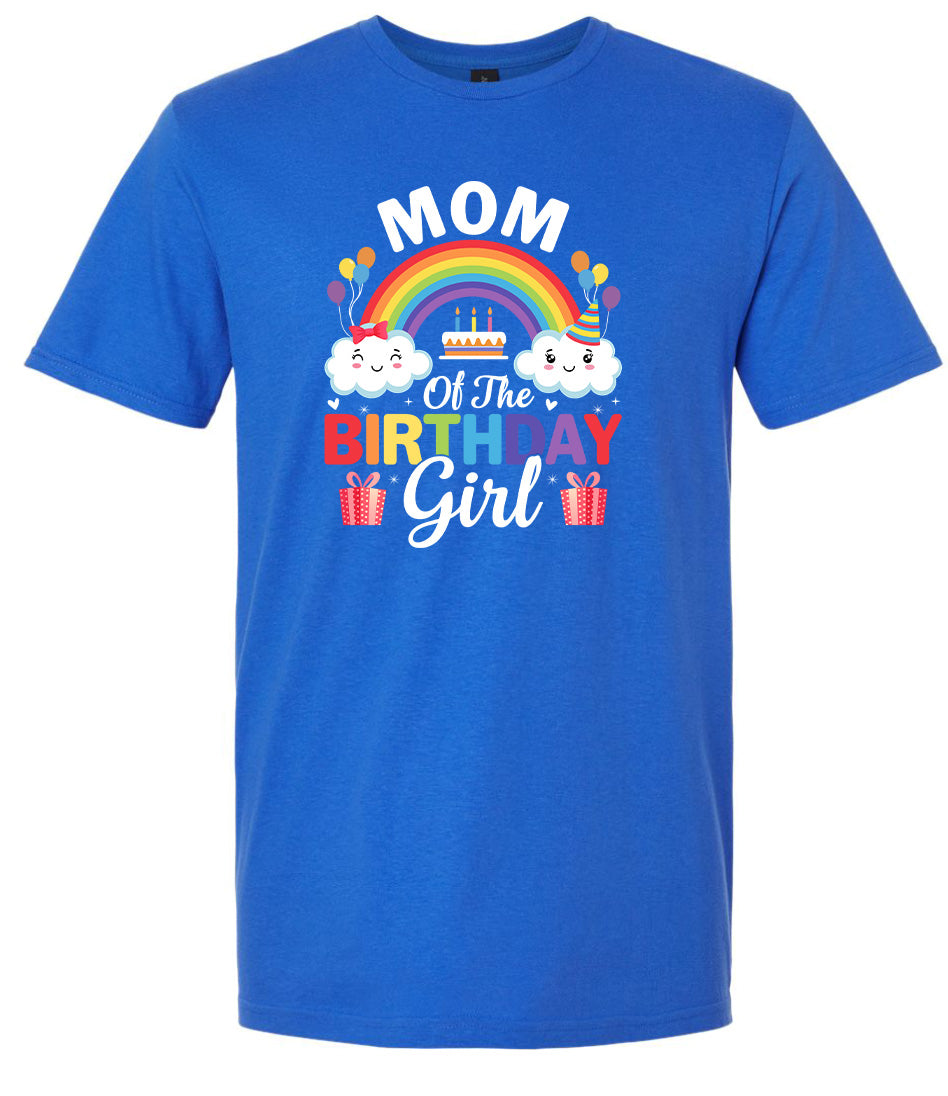Mom of the Birthday Girl Adult Gildan Soft Shirt