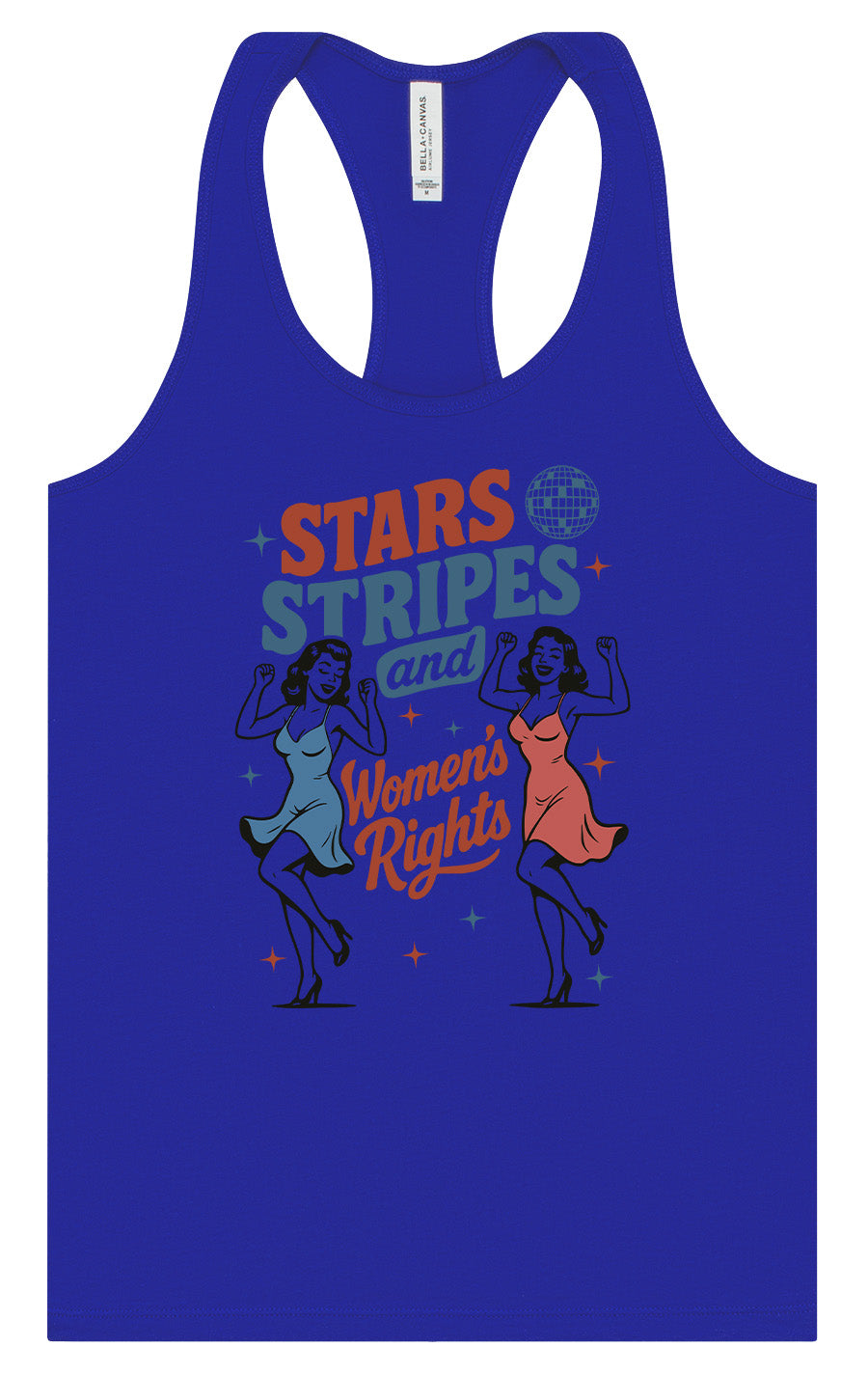 Stars, Stripes, and Women's Rights Women's Racerback Tank