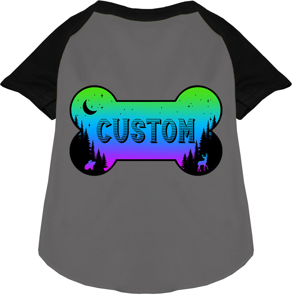 Custom Mountain Shades Pet Raglan Shirts