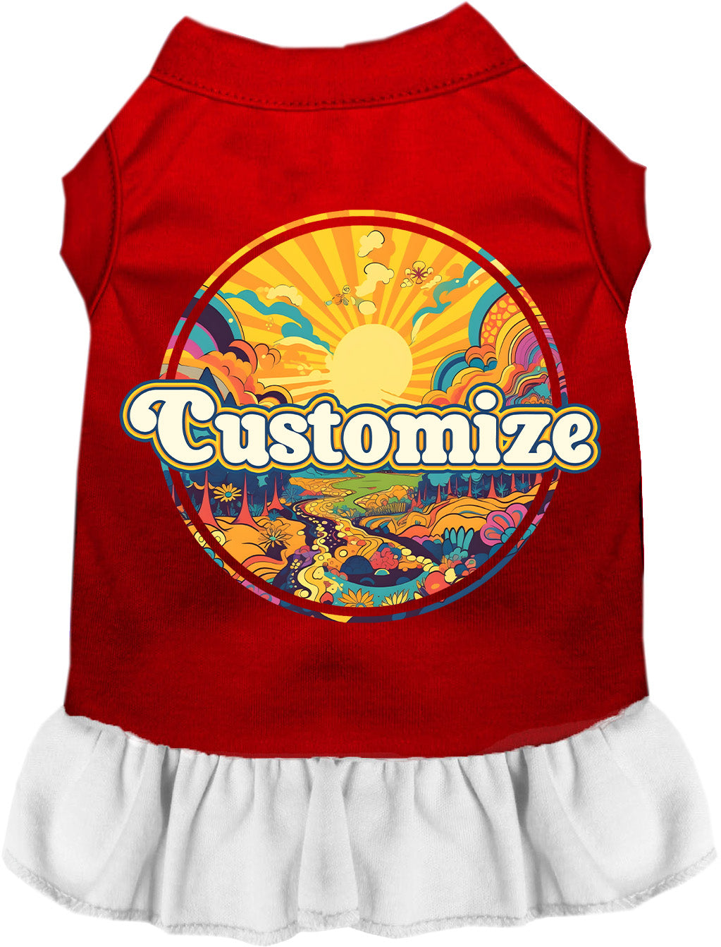 Custom Trippy Peaks Pet Dress