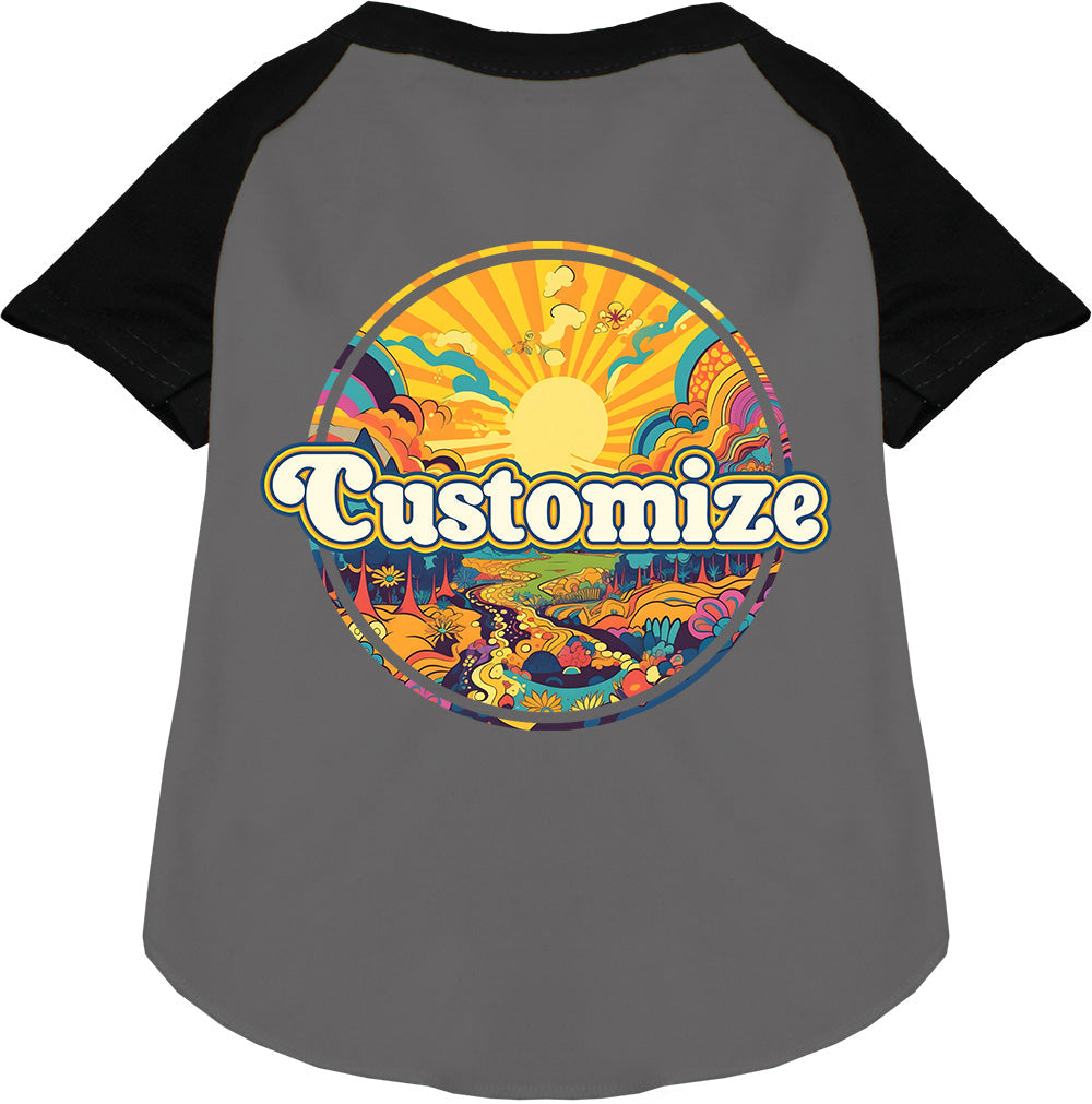 Custom Trippy Peaks Pet Raglan Shirts