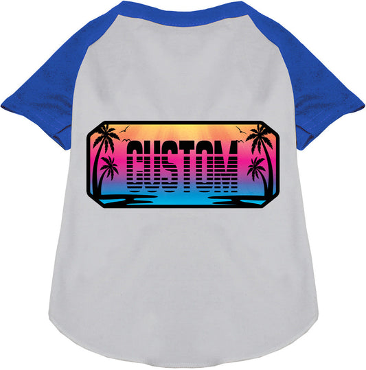 Custom Beach Shades Pet Raglan Shirts