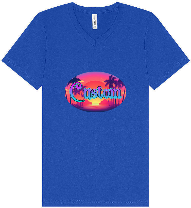 Custom Classic Beach Unisex V-Neck Shirt