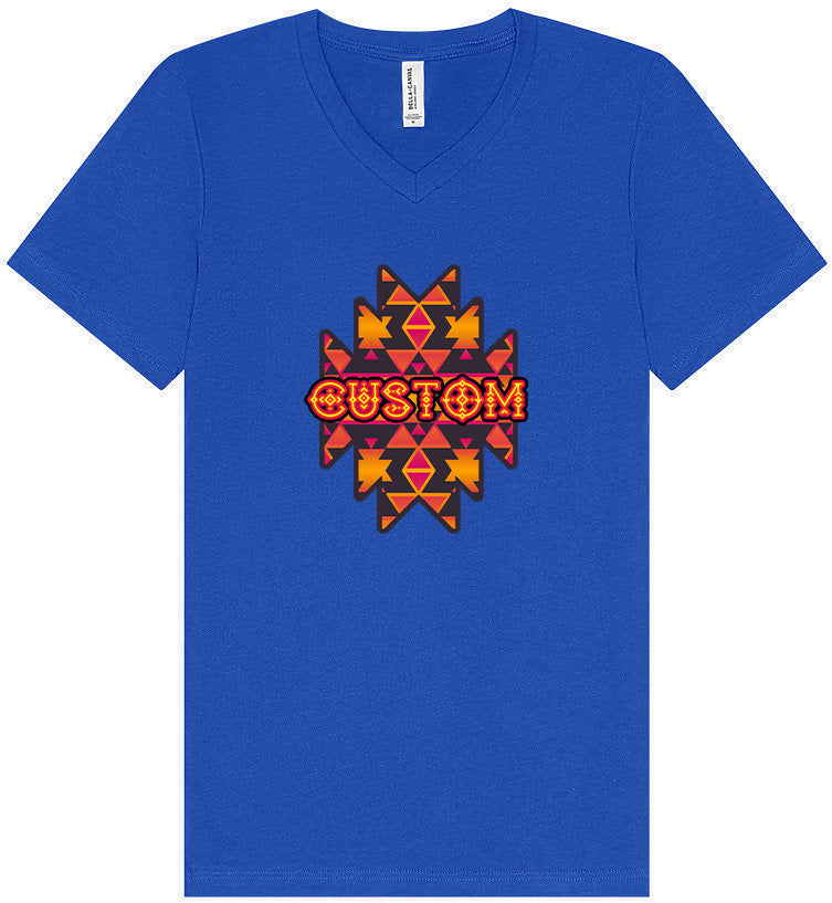 Custom Navajo Tribal Unisex V-Neck Shirt