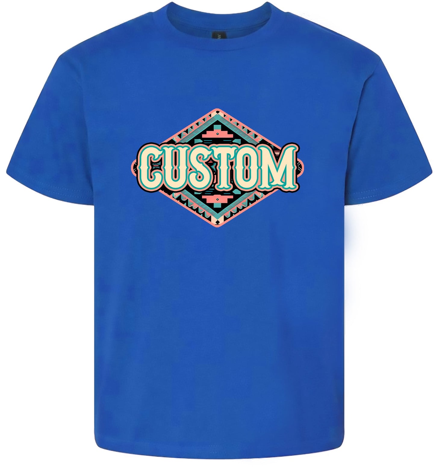 Custom Peach Aztec Children's Gildan Soft Shirt