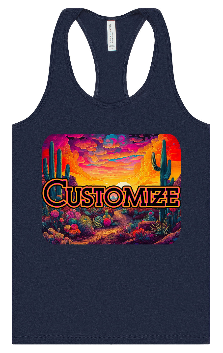 Custom Neon Desert Women's Racerback Tank