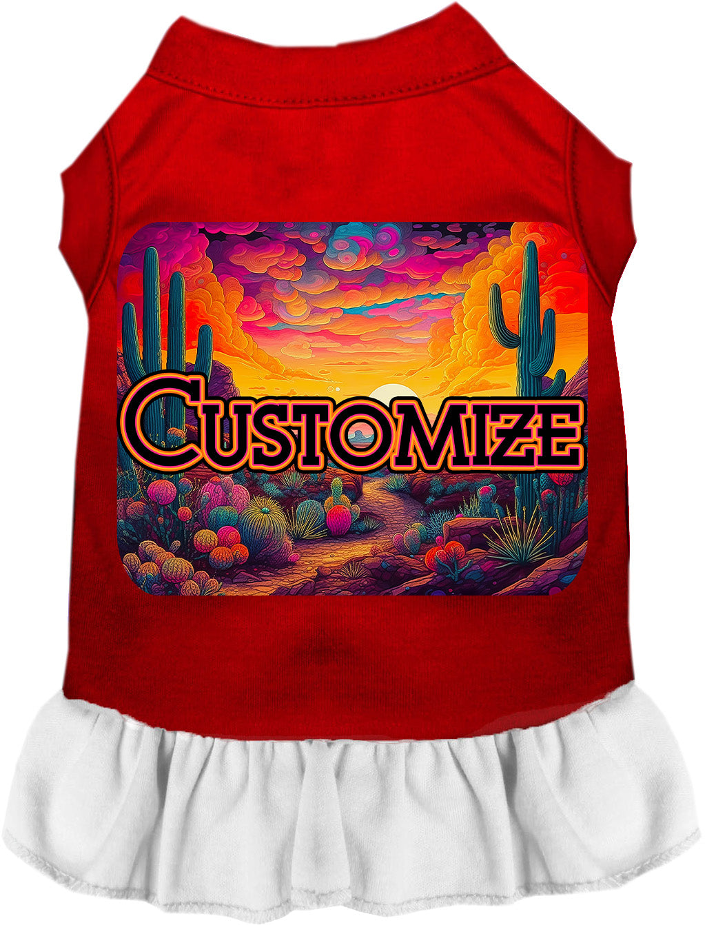 Custom Neon Desert Pet Dress