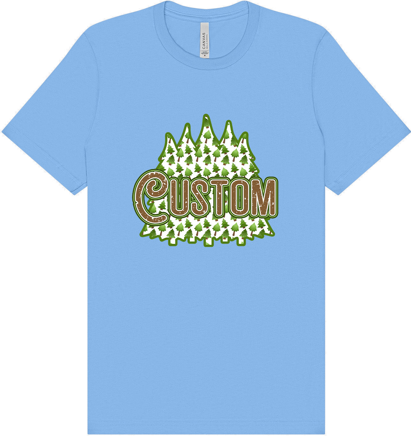 Custom Woodland Trees Adult Bella Canvas Shirt