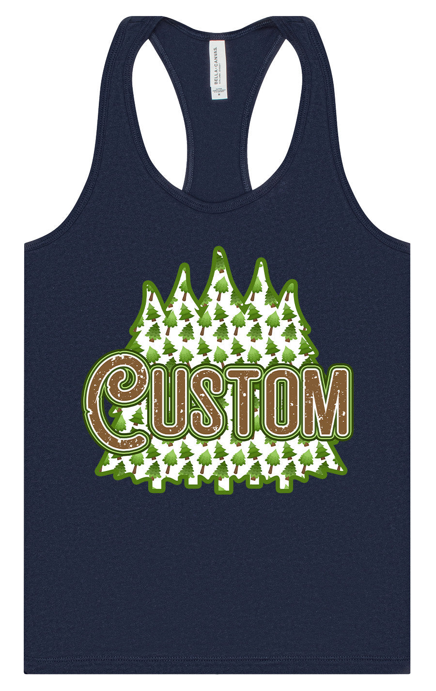 Custom Woodland Trees Women's Racerback Tank