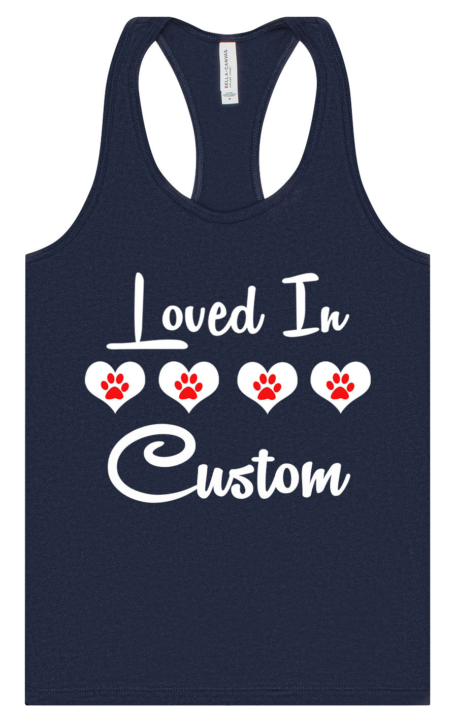 Custom Loved In Women's Racerback Tank