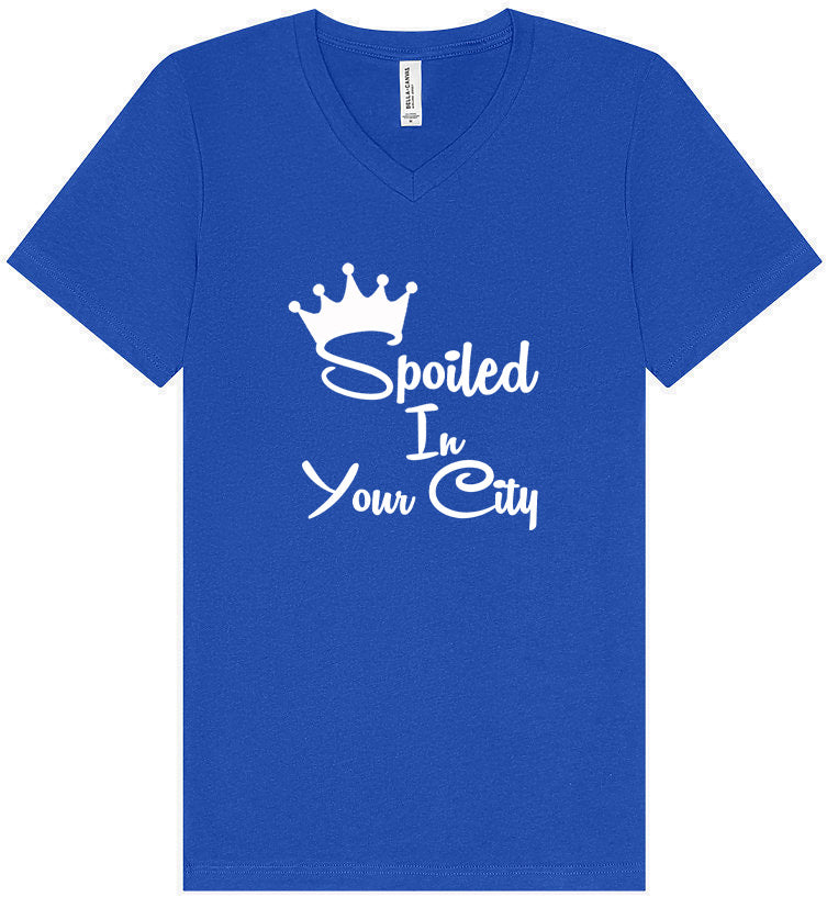 Custom Spoiled In Unisex V-Neck Shirt