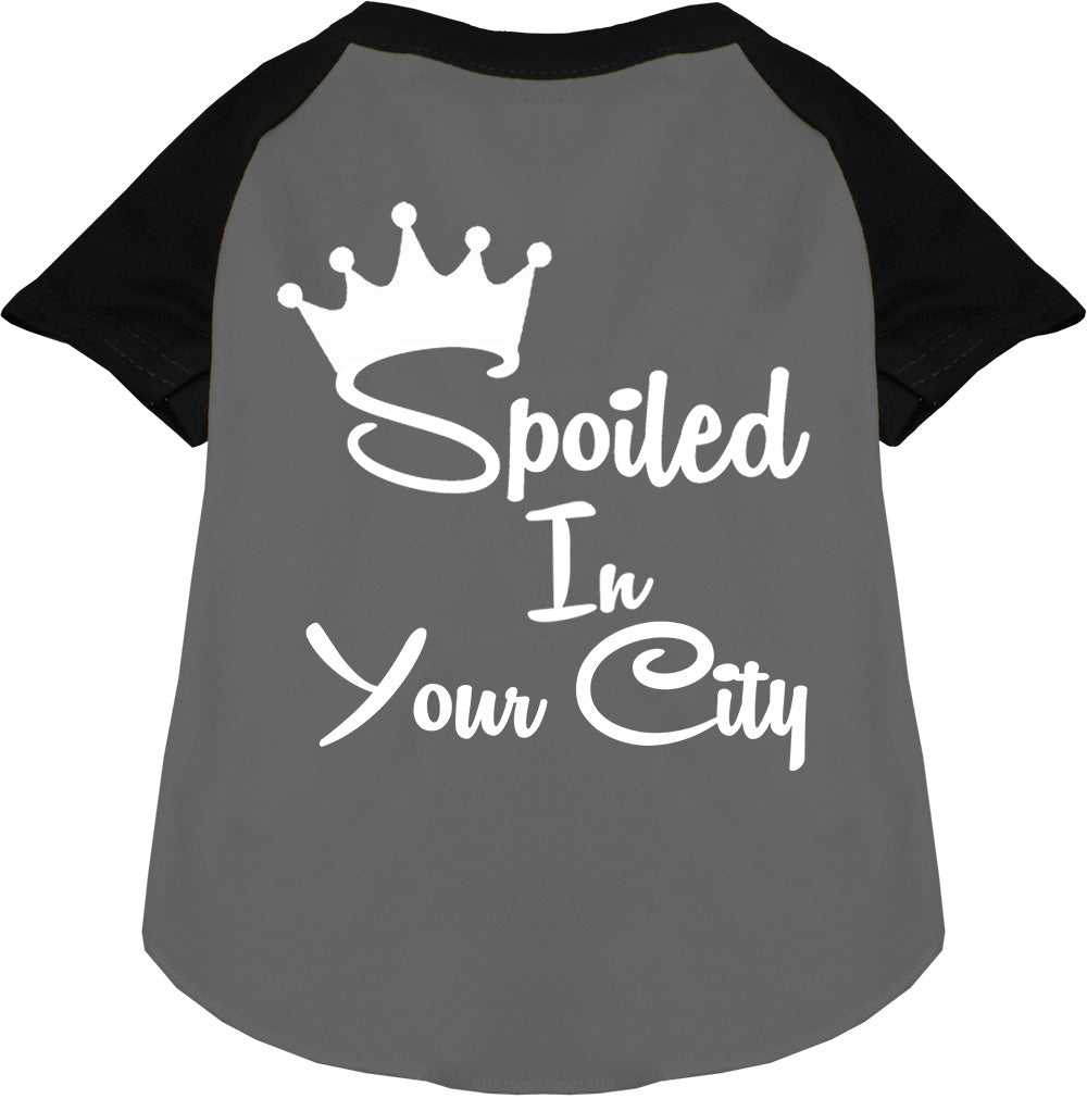 Custom Spoiled In Pet Raglan Shirts