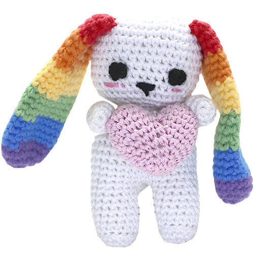 Lulu the Love Bunny Crocheted Knit Knack Pet Toy