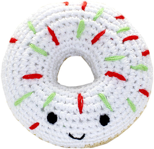 Christmas Donut Crocheted Knit Knack Pet Toy