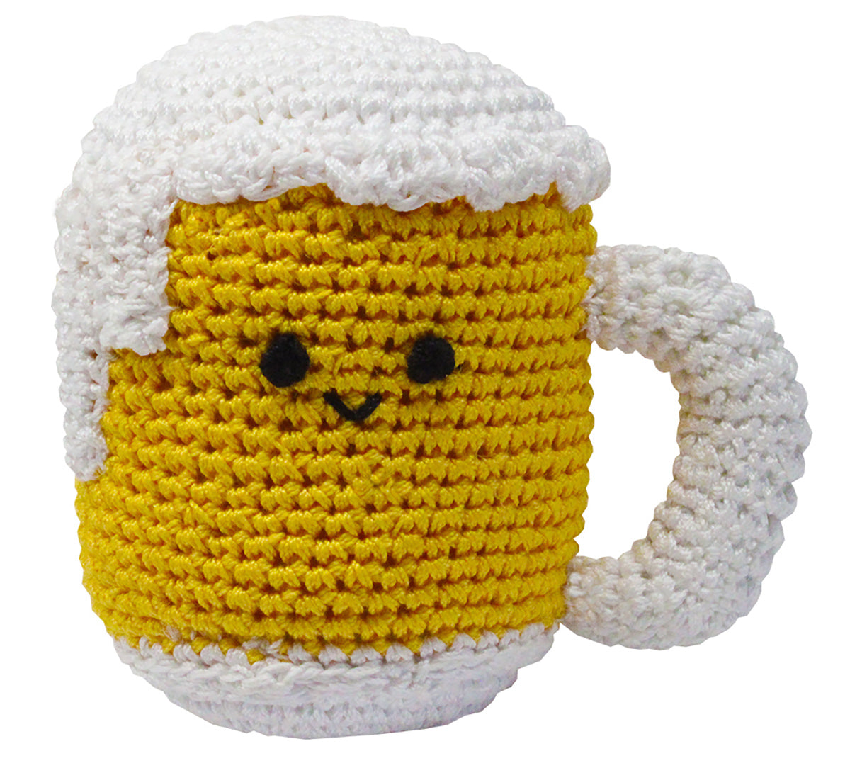 Mugsy Beer Mug Crocheted Knit Knack Pet Toy