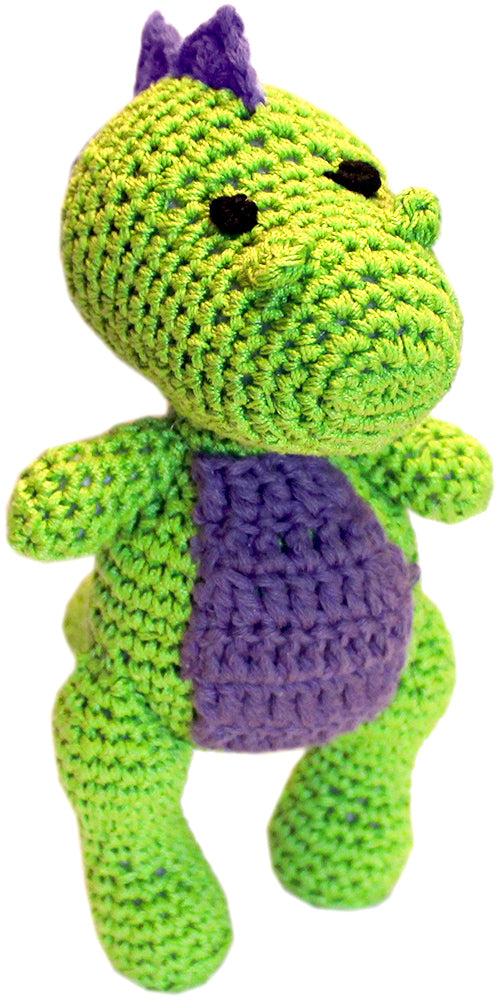 Dex the T-Rex Crocheted Knit Knack Pet Toy