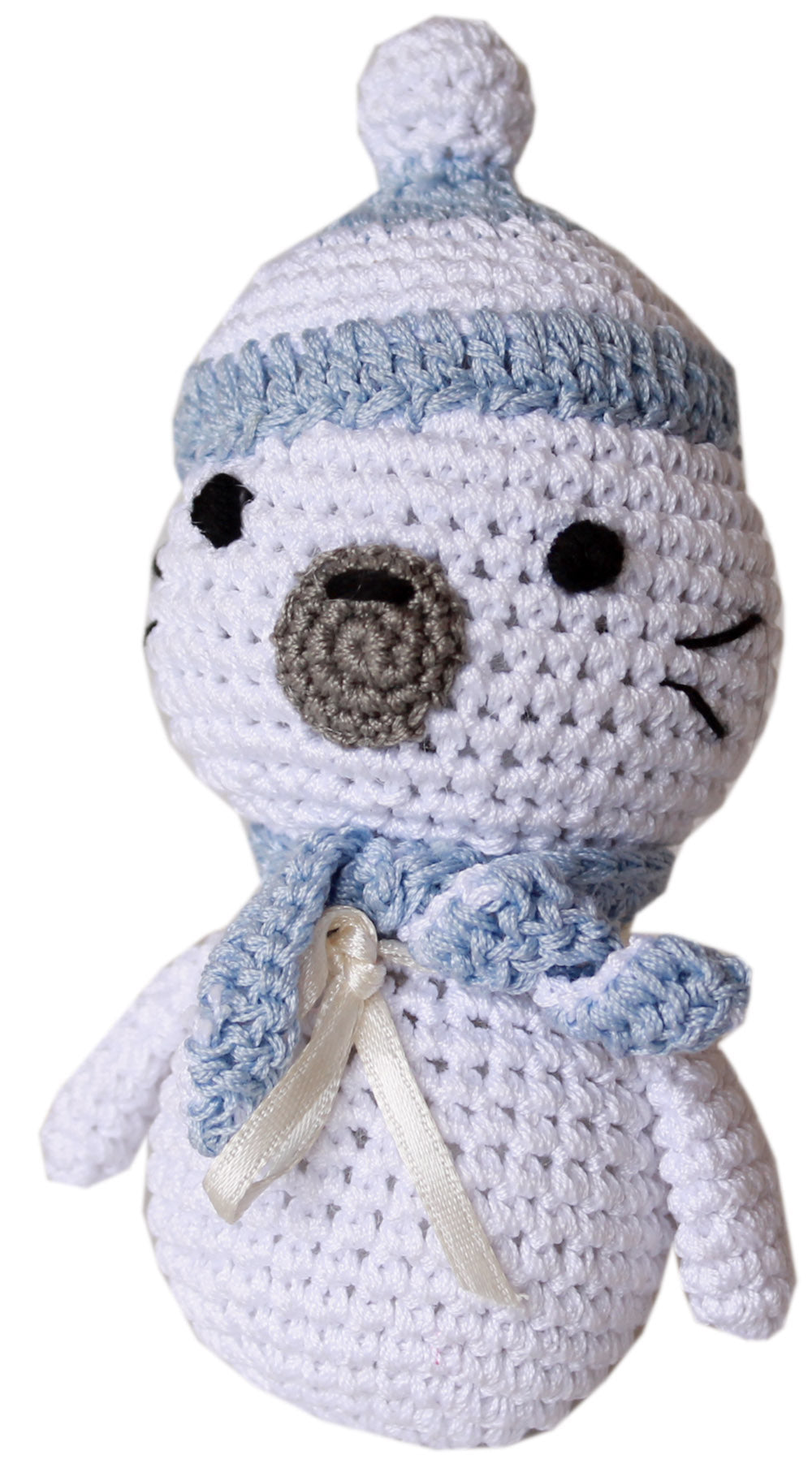 Sammy The Seal Crocheted Knit Knack Pet Toy
