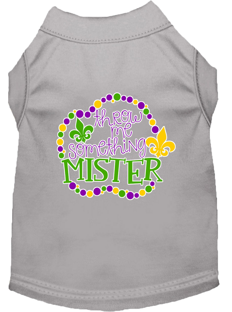 Pet Dog & Cat Shirt Screen Printed, "Throw Me Something Mister"