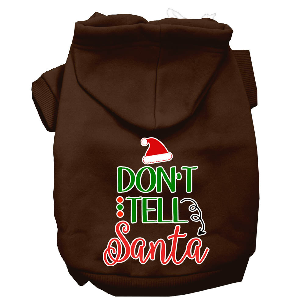 Christmas Pet Hoodie, "Don't Tell Santa"