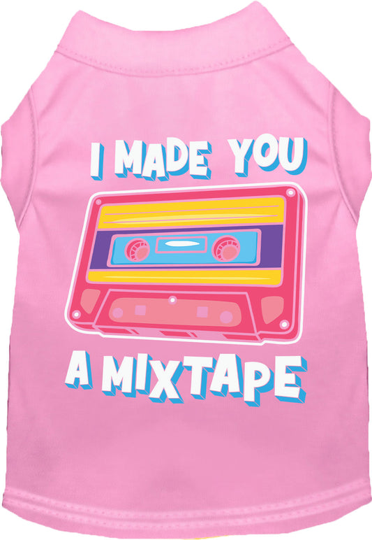 Fun Retro Cat or Dog Shirt for Pets "Made You a Mixtape"