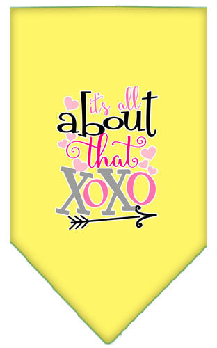 Pet and Dog Bandana Screen Printed, "It's All About That XOXO"