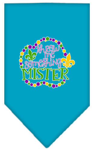 Pet and Dog Bandana Screen Printed, "Throw Me Something Mister"
