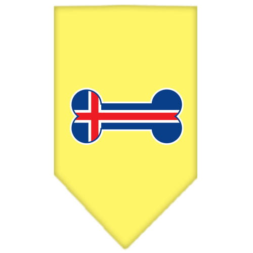 Pet and Dog Bandana Screen Printed, "Bone Shaped Iceland Flag"