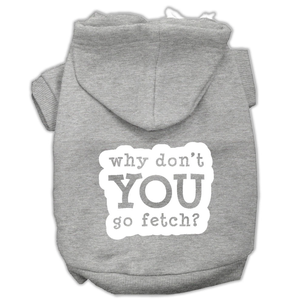 Pet Hoodie Screen Printed, "Fetch"