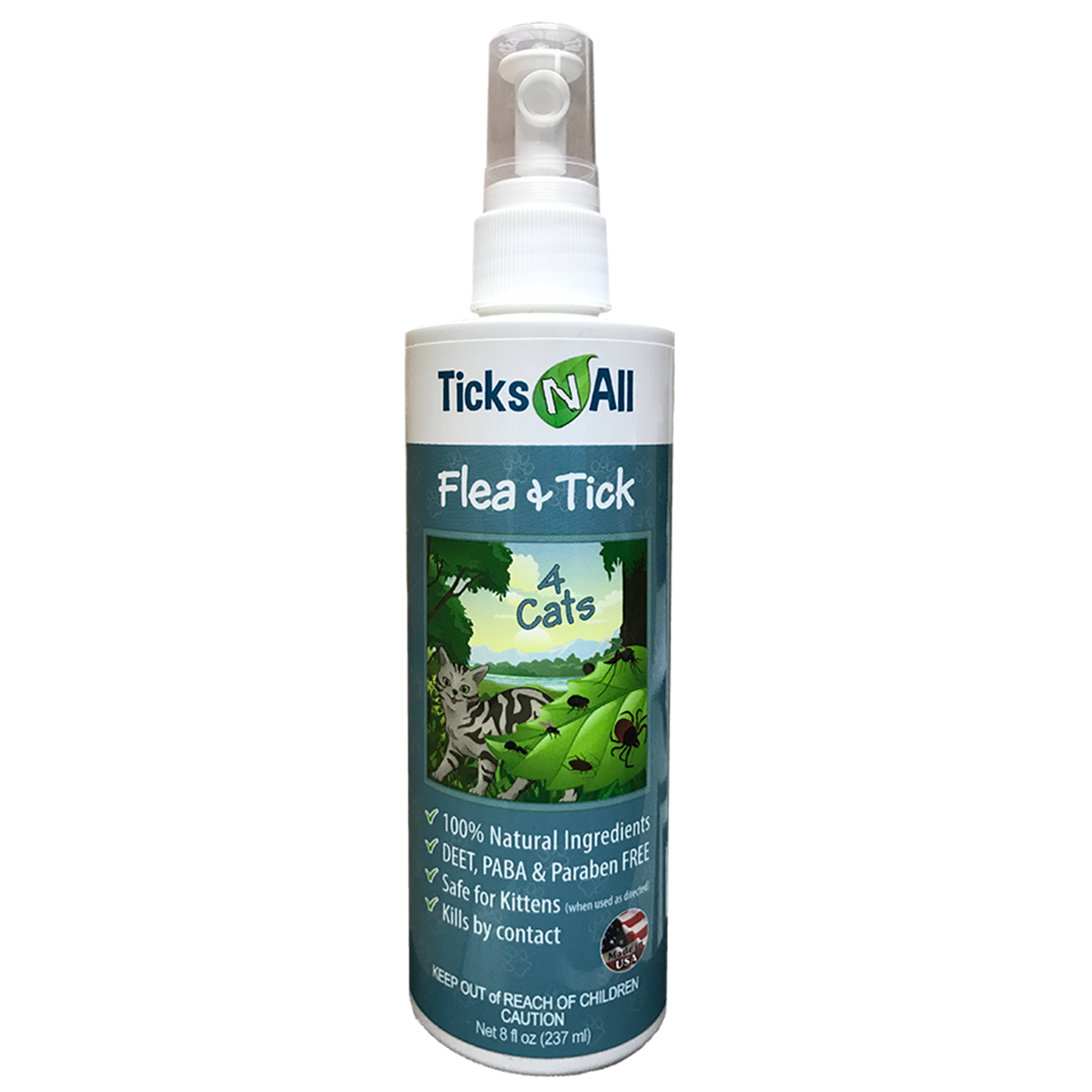 All Natural Flea and Tick 4 Cats 8oz