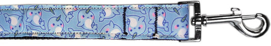 Pet Dog & Cat Nylon Collar or Leash, "Narwhals"