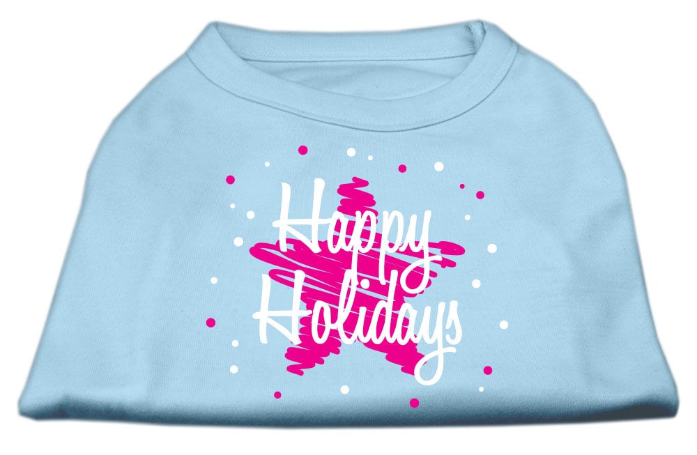 Christmas Pet Shirt, "Scribble Happy Holidays"