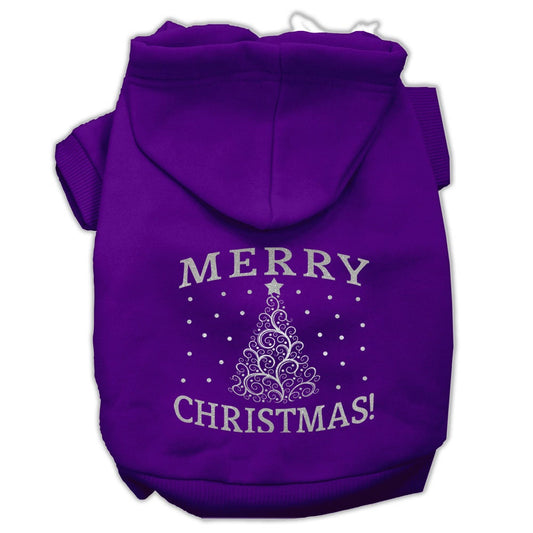 Christmas Pet Hoodie Screen Printed, "Shimmer Christmas Tree"