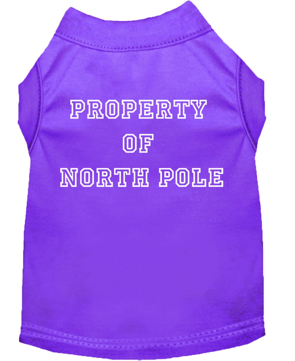 Christmas Pet Shirt, "Property Of North Pole"